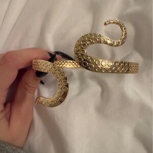 Gold Snake Style Arm Cuff Bracelet NWOT